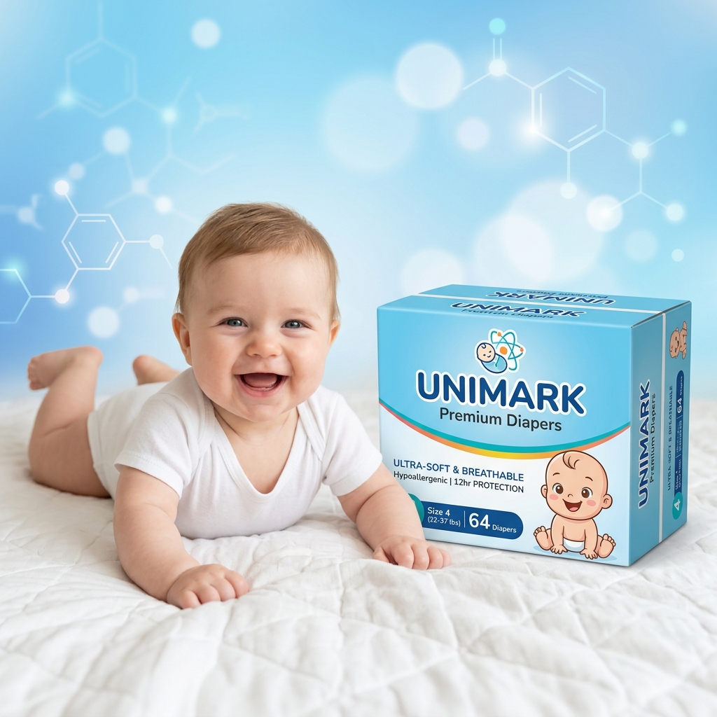 Baby with Unimark Premium Diapers