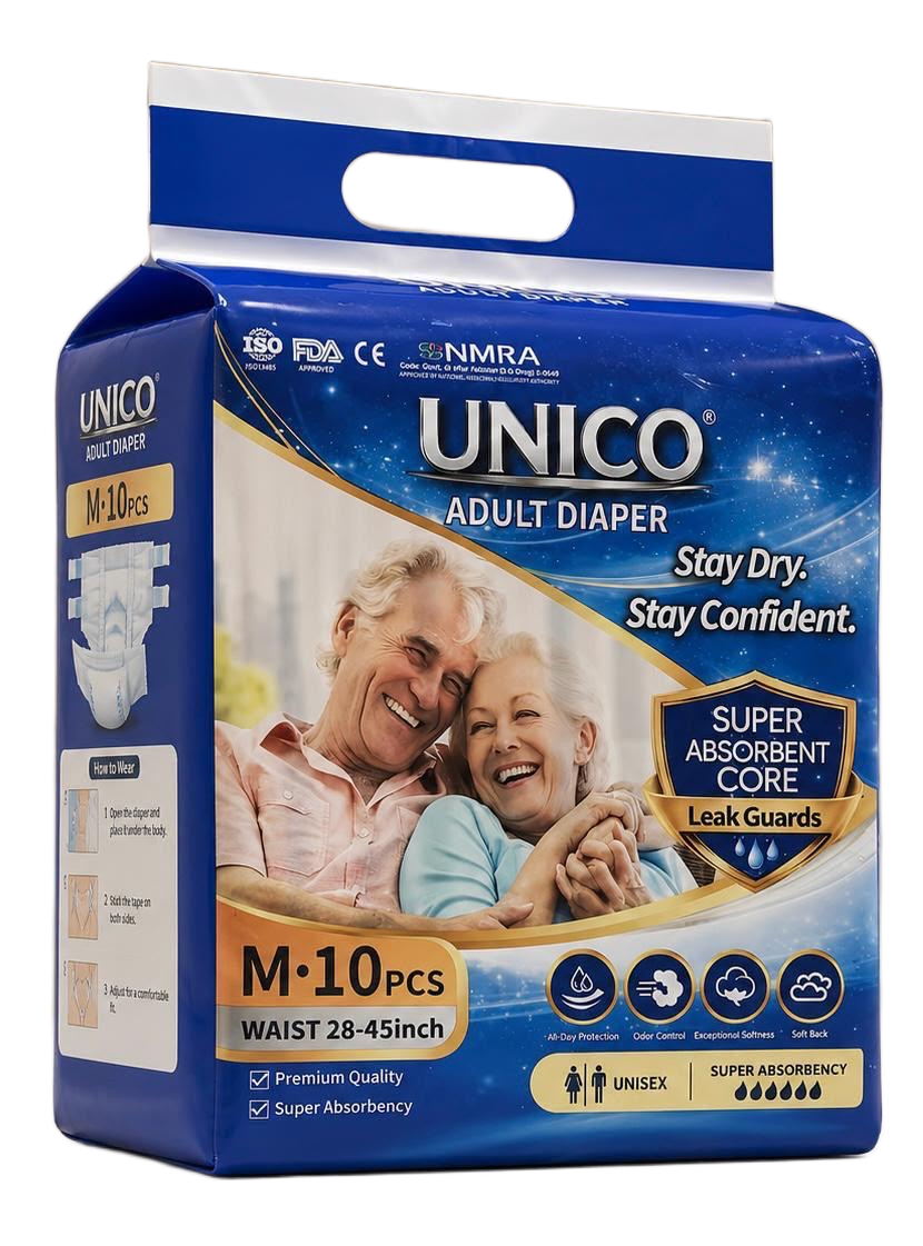 Unico Adult Diapers — M size pack